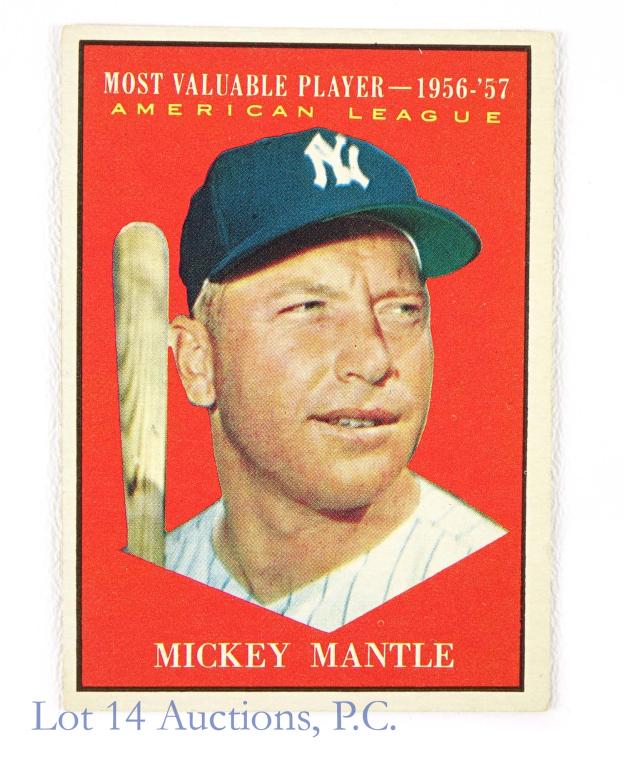 1961 Topps #475 Mickey Mantle MVP Baseball Card (1 of 5)