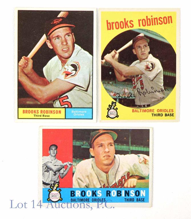1959-1961 Topps Brooks Robinson Baseball Cards (3) (1 of 6)