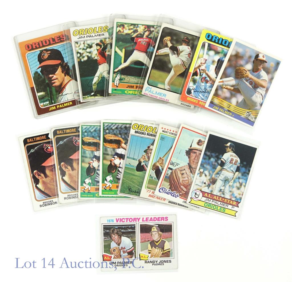 1973-1984 Topps Jim Palmer Brooks Robinson Cards (1 of 5)