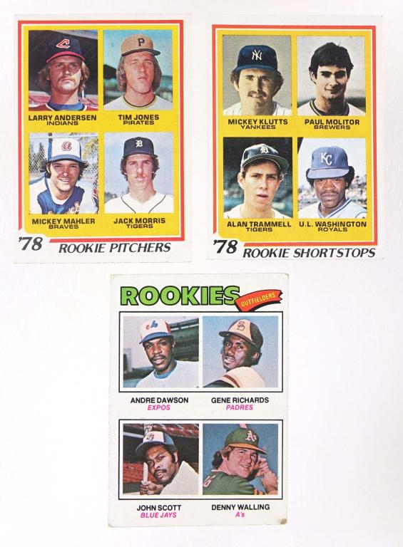 1977 & 1978 Topps Baseball Rookie Cards (3) (1 of 5)
