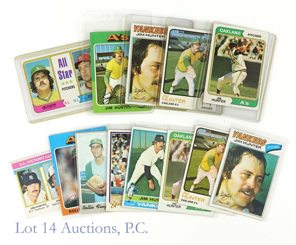 Rollie Fingers & Jim Hunter Topps Baseball Cards (1 of 6)