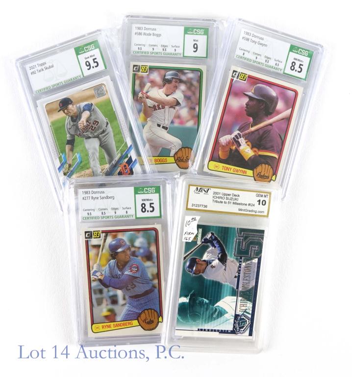 1983-2021 CSG Graded Baseball Cards (HOF) (5) (1 of 5)