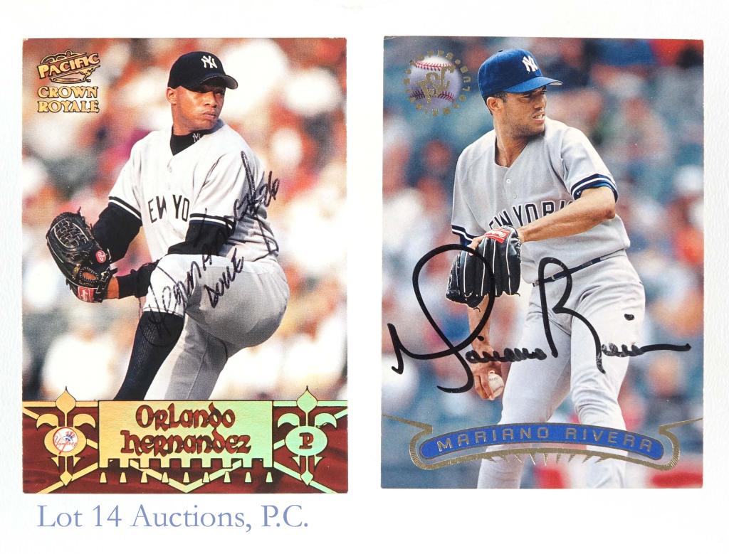 Signed New York Yankees Baseball Rookie Cards (2) (1 of 9)