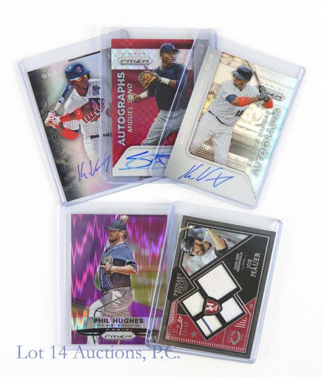 Signed Minnesota Twins Relic Baseball Cards (5) (1 of 4)