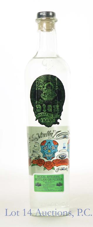Diaz Brothers Estrella Negra Pechuga Mezcal: *** IF YOU MAY NEED SHIPPING, PLEASE CALL US BEFORE BIDDING ON BOTTLES! 847-625-0555. *** Diaz Brothers Estrella Negra Pechuga is a collaborative project with Chef Otoniel Michel of Estrella Negra Res