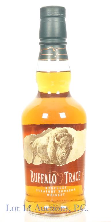 Buffalo Trace Bourbon (375 ml Jewel Store Pick): *** IF YOU MAY NEED SHIPPING, PLEASE CALL US BEFORE BIDDING ON BOTTLES! 847-625-0555. *** Buffalo Trace Kentucky straight bourbon whiskey. 90 proof. 375 ml. Full & sealed. Jewel-Osco single barrel sel