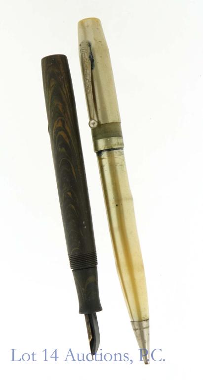 Old Waterman Ideal & Stratford Fountain Pens (2): Here are two vintage fountain pens ready to be used for parts or your next restoration project. The Waterman Ideal fountain pen is missing its cap and has a significant amount of corrosion on the nib,