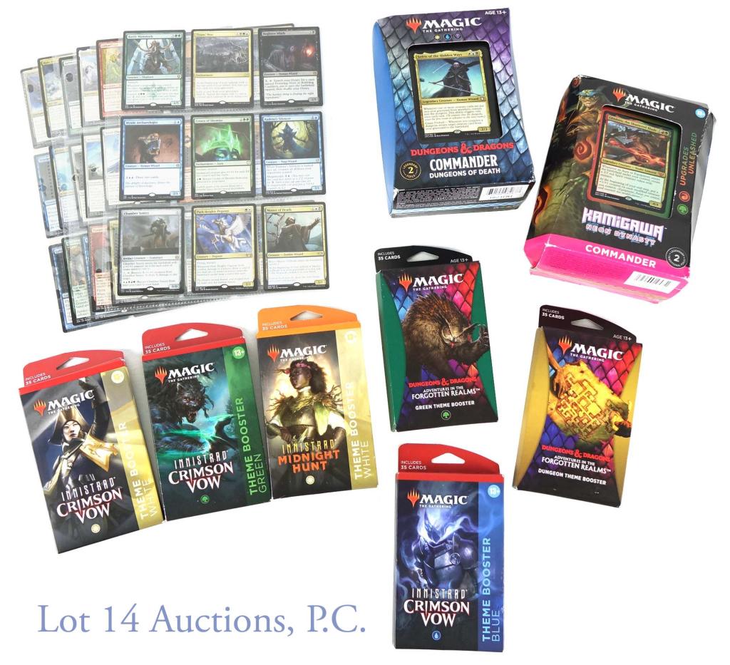 Magic The Gathering (MTG) Boosters, Decks & More!: Magic The Gathering (MTG) Boosters, Decks & More! All of the Boosters & Decks in this lot are factory sealed have never been opened. Includes a Kamigawa Neon Dynasty Commander Deck (100 Card Deck), Du