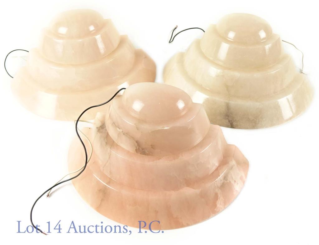 Alabaster Light Sconces Georgian Art Lights (3) (1 of 8)