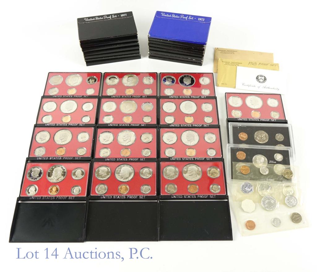 United States Proof Sets - Some with silver (15) (1 of 10)