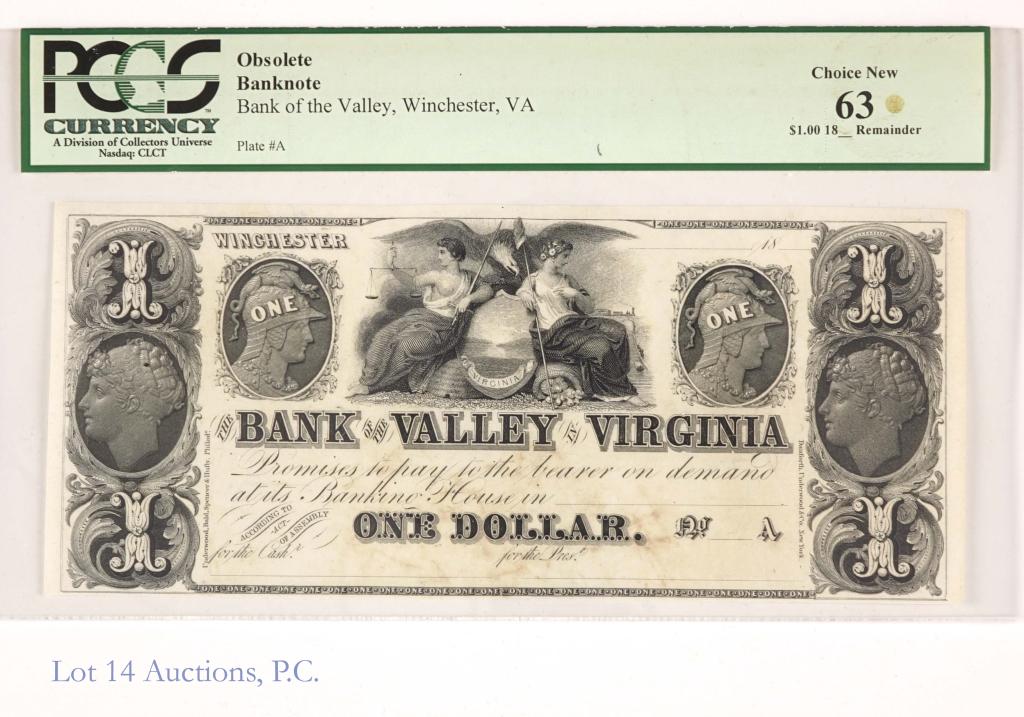 19th c. $1 Remainder Note (PCGS CN63) (1 of 4)