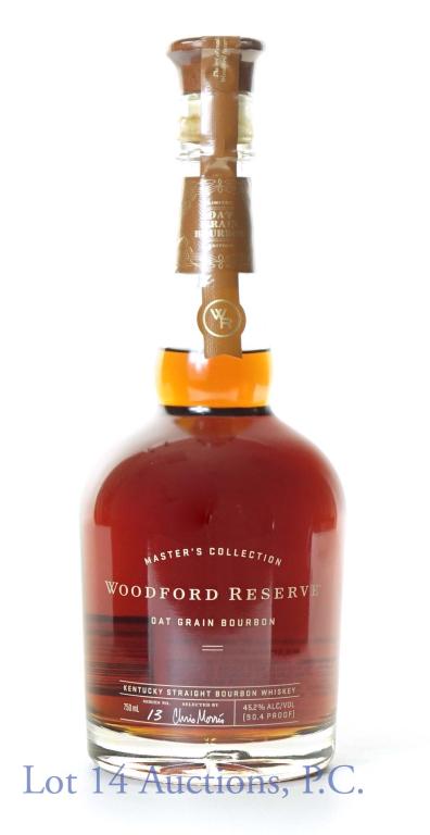 Woodford Reserve Ldt.Ed. Oat Grain Bourbon Whiskey: **IF YOU NEED SHIPPING ON BOTTLES OR DECANTERS PLEASE CALL US BEFORE BIDDING! 847-625-0555!** Woodford Reserve (Master's Collection) Oat Grain Bourbon Kentucky straight bourbon whiskey. Limited editio
