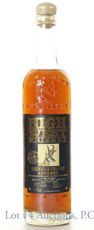 High West Whiskey Prairie Bourbon Town & Country: **IF YOU NEED SHIPPING ON BOTTLES OR DECANTERS PLEASE CALL US BEFORE BIDDING! 847-625-0555!** High West Whiskey American prairie bourbon, a blend of straight bourbon whiskeys. Limited release for Town