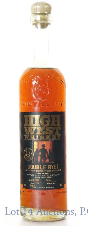 High West Whiskey Double Rye Binny's Depot: **IF YOU NEED SHIPPING ON BOTTLES OR DECANTERS PLEASE CALL US BEFORE BIDDING! 847-625-0555!** High West Whiskey Double Rye, a blend of straight rye whiskeys. Limited release for Binny's Beverage Depot