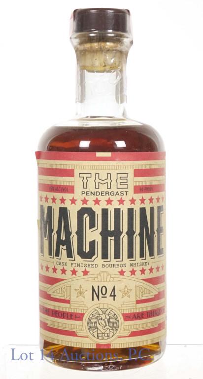 Pendergast Machine Bourbon Batch 1 Tom's Town: *** IF YOU MAY NEED SHIPPING, PLEASE CALL US BEFORE BIDDING ON BOTTLES! 847-625-0555. *** The Pendergast Machine No. 4 cask finished bourbon whiskey. 90 proof. 375 ml. Batch No. 1. Bottle No. 350. Tom