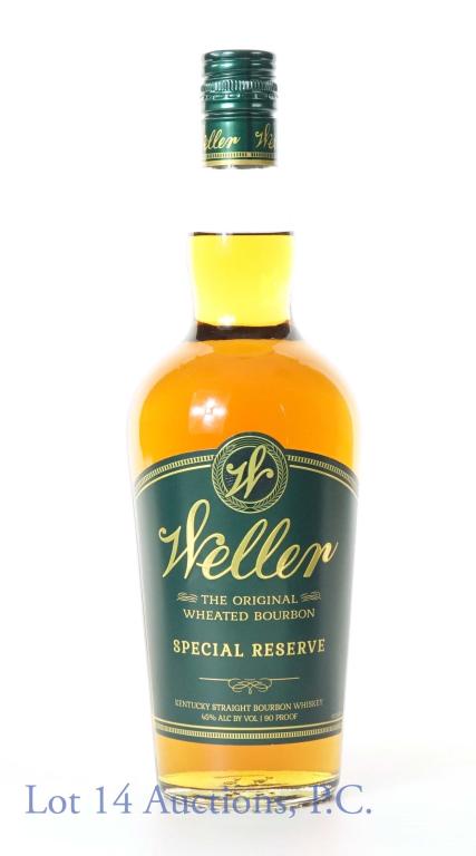 Weller Special Reserve Bourbon Whiskey: *** IF YOU MAY NEED SHIPPING, PLEASE CALL US BEFORE BIDDING ON BOTTLES! 847-625-0555. *** 90 proof, 750ml. Weller Wheated Bourbon Special Reserve.