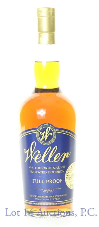 Weller Full Proof Bourbon Antioch F.W. Sgl Brl Sel: 114 proof, 750ml. Weller Original Wheated Bourbon Full Proof Kentucky Straight Bourbon Whiskey. Antioch Fine Wine & Spirits Single Barrel Select, Barrel No. 111, February 22, 2021.