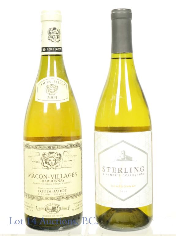 2004 Macon-Villages Chardonnay & Sterling Chard. 2: 2004 Macon-Villages Chardonnay, France. 13%abv, 750ml. 2014 Sterling Vintner's Collection Chardonnay, Central Coast, Sonoma, CA., 13.5%abv, 750ml.