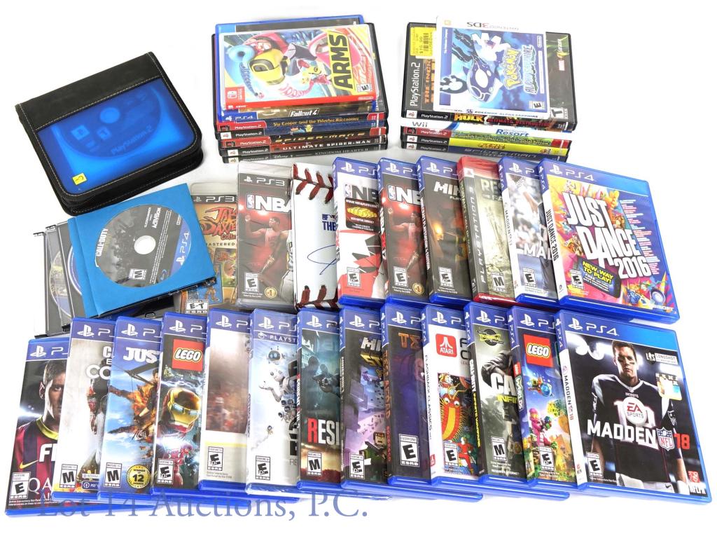 PS2 / PS3 / PS4 / Switch / Wii / 3DS Games (50+): PS2 / PS3 / PS4 / Nintendo Switch / Nintendo Wii / Nintendo 3DS Video Games (50+ Games Total). Includes G.I. Joe: The Rise Of Cobra (PS2), Burnout: Revenge (PS2), Ford Racing 3 (PS2), Madden 10 (PS2),