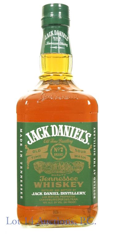 Jack Daniel's Whiskey - Green Label (1.75 L): Jack Daniel's Tennessee whiskey - green label with rounded shoulder bottle. 80 proof. 1.75 liters.