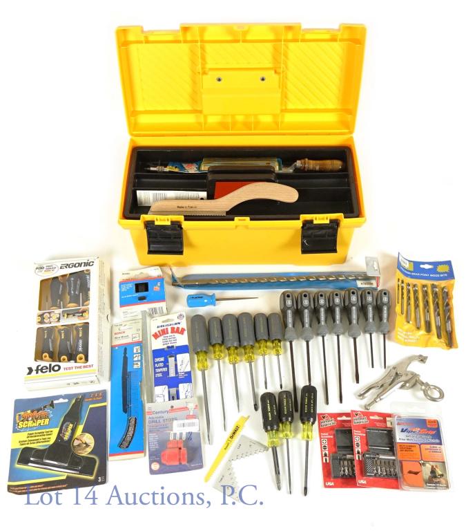 Wiha, Felo, Klein, Stanley Tools: Wiha 7 piece screwdriver set, Felo 6 piece Ergonic screwdriver set (new), Klein Tools 8 in 1 #32477 screwdriver, Klein Tools Phillips and slotted screwdrivers (2 total), 6 pc. Stanley screwdrivers, Ch