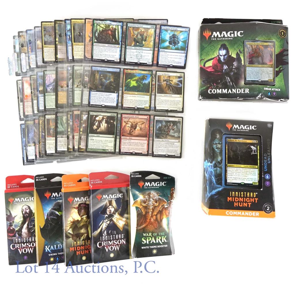 Magic The Gathering (MTG) Boosters, Decks & Cards: Magic The Gathering (MTG) Boosters, Decks & Cards (All Decks & Boosters Factory Sealed). Includes Innistrad Midnight Hunt Undead Unleashed Commander Deck (100 Card Deck - 15 New Cards), Zendikar Risin