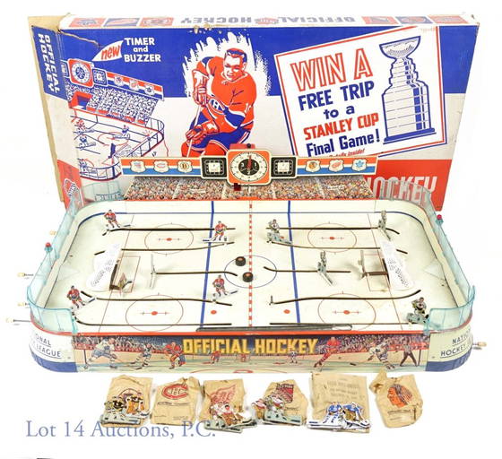1962 Eagle Toys Official Nhl Hockey Table Top Game