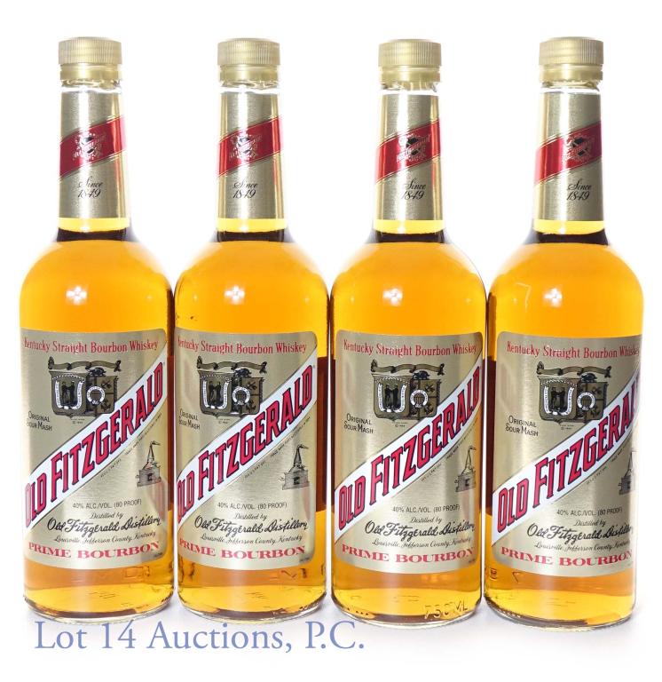 Old Fitzgerald Prime Bourbon (4): 4 bottles - 80 proof, 750ml. Old Fitzgerald Prime Bourbon.