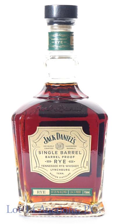 2023 Jack Daniel's Barrel Proof Rye Whiskey: 2023 Jack Daniel's single barrel barrel proof Tennessee rye whiskey. Barrel house 2-03. Barrel no. 23-03127. Bottled 3/30/23.