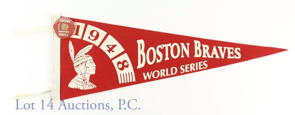 1948 Boston Braves World Series Felt Pennant Flag (1 of 6)