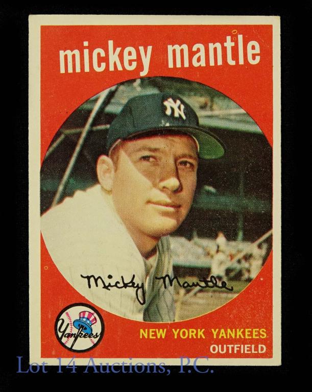 1959 Topps #10 Mickey Mantle MLB Baseball Card (1 of 5)