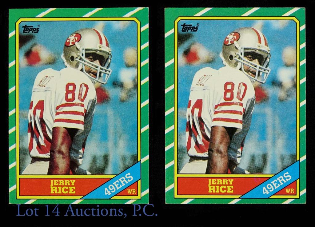 1986 Topps #161 Jerry Rice NFL Rookie Cards (2) (1 of 6)
