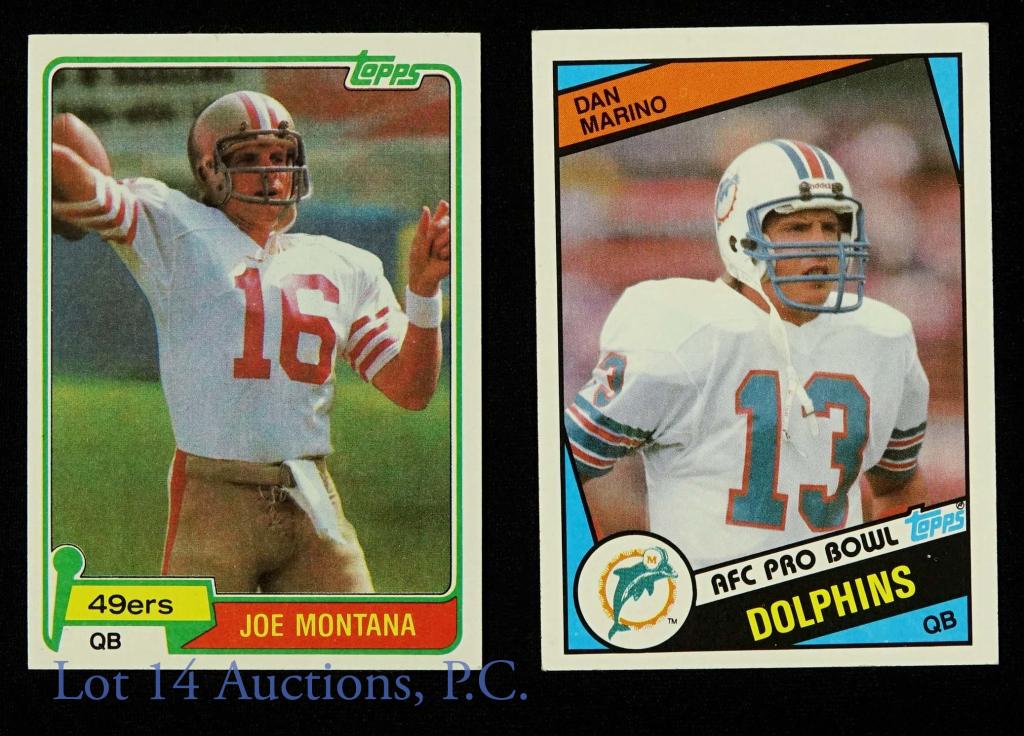 Joe Montana & Dan Marino NFL Rookie Cards (2) (1 of 6)