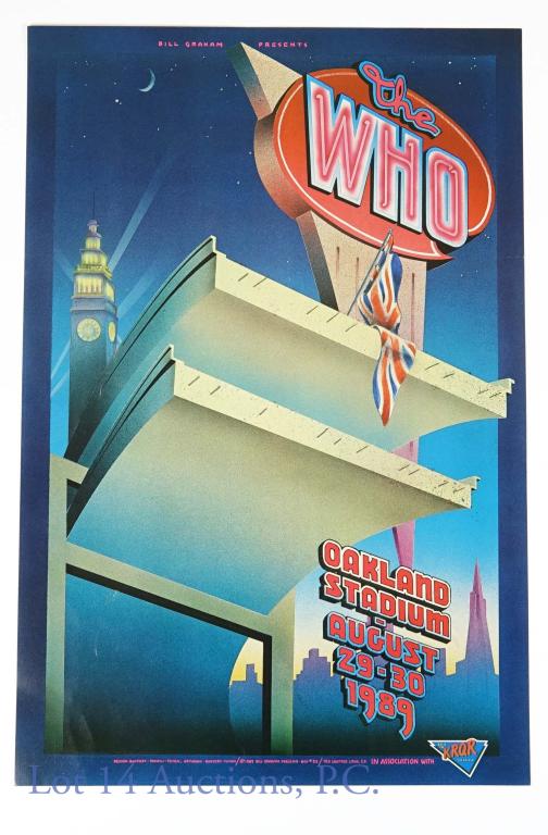 The Who 1989 Oakland Stadium Concert Poster (1 of 4)