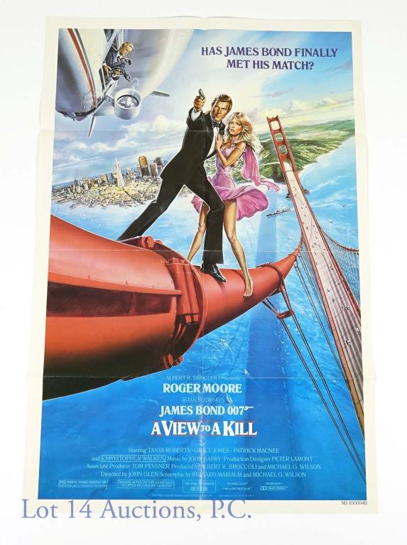 1985 James Bond A View To Kill Film Poster (1 of 4)