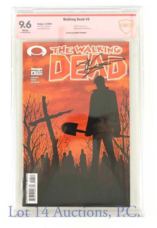 Robert Kirkman Signed Walking Dead #6 (CBCS 9.6) (1 of 6)
