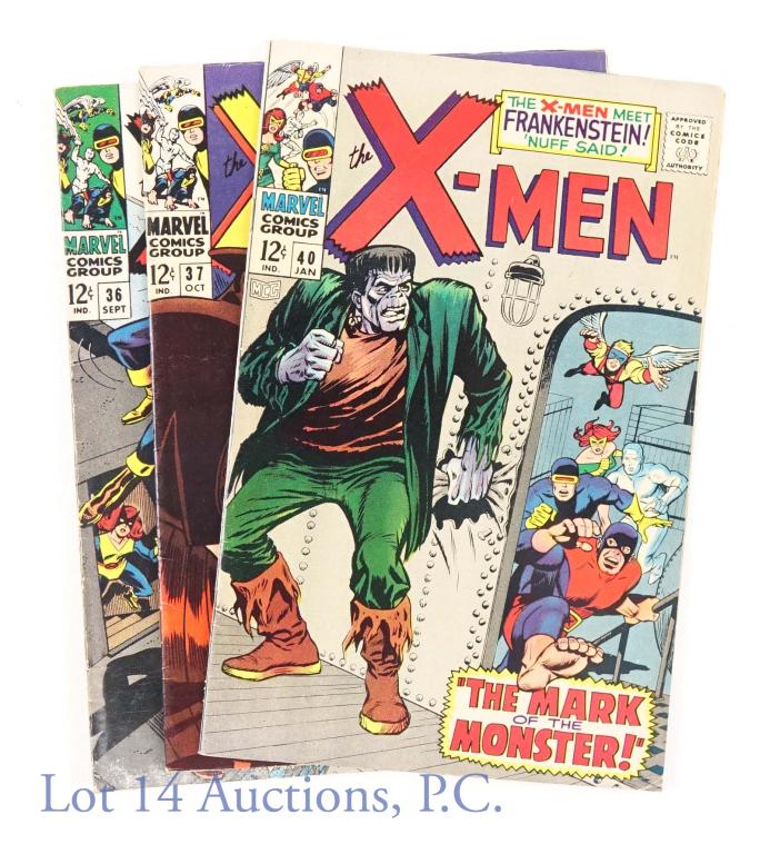 Marvel Comics The X-Men #36 #37 #40 (1967-1968) (1 of 9)