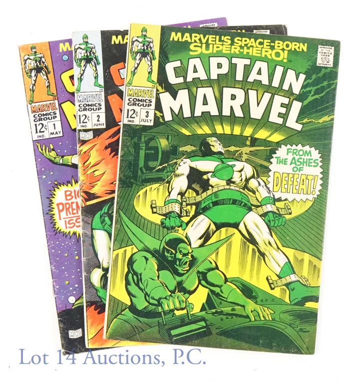 Marvel Comics Captain Marvel #1 #2 #3 (1968) (1 of 9)