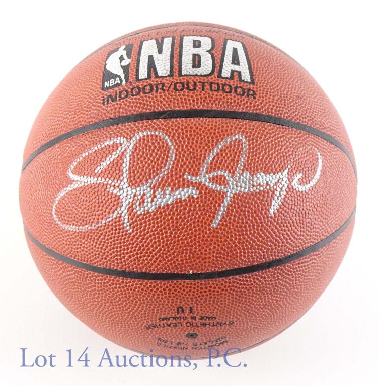 Shawn Kemp Signed Spalding Basketball (NO COA): Shawn Kemp Signed Spalding Basketball (NO COA). One of the most ferocious dunkers we have ever seen, Shawn Kemp's highlight reel jams were a true marvel. The duo of Shawn Kemp & Gary Payton was truly 