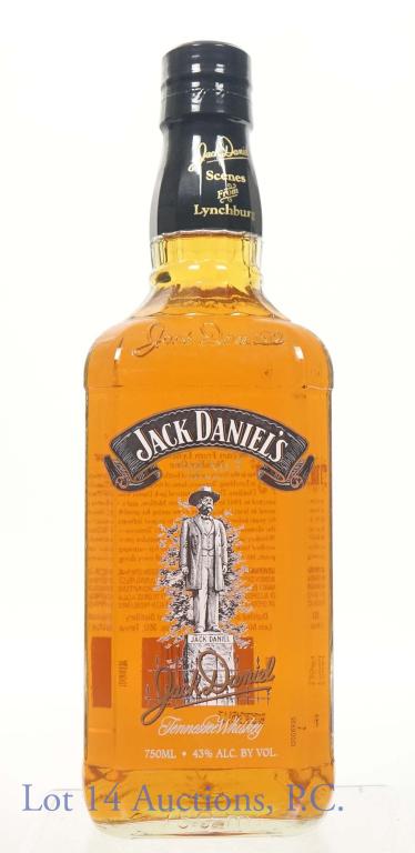 Jack Daniel's Whiskey Scenes From Lynchburg #1: Jack Daniel's Old No. 7 Tennessee whiskey. 86 proof. 750 ml. "Scenes from Lynchburg" limited edition bottle #3.