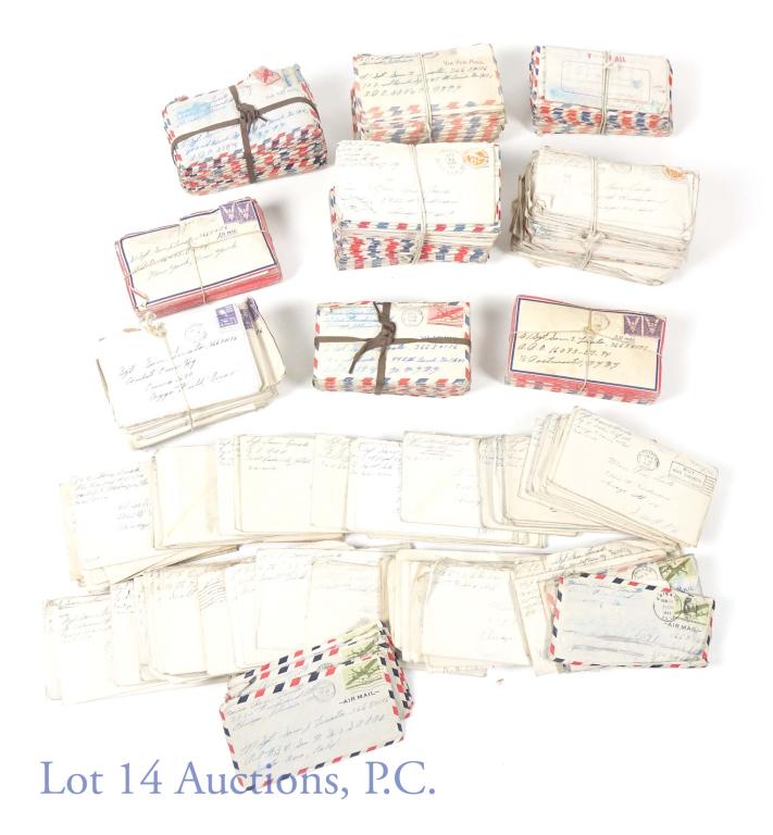 WWII Air Mail Army Soldier Correspondence 1943-45: More than 20lbs of correspondence between Miss Rose Losito of Chicago, IL and Sgt. Sam Losito.