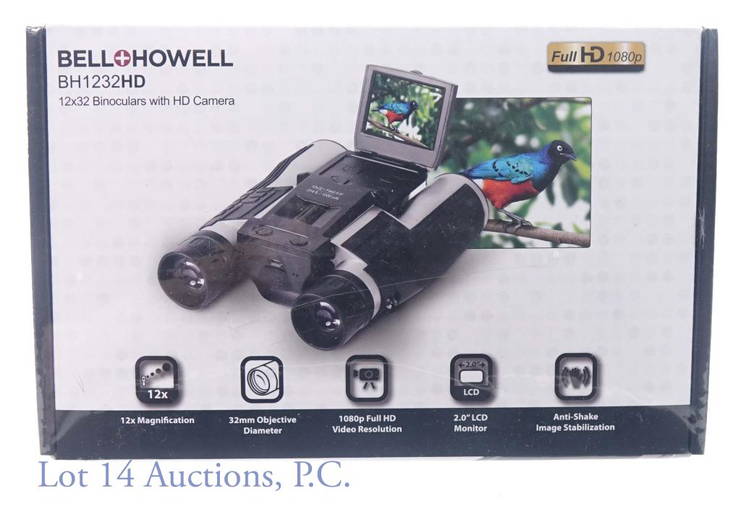 Bell & Howell Bh1232 Hd Binoculars & Camera, New