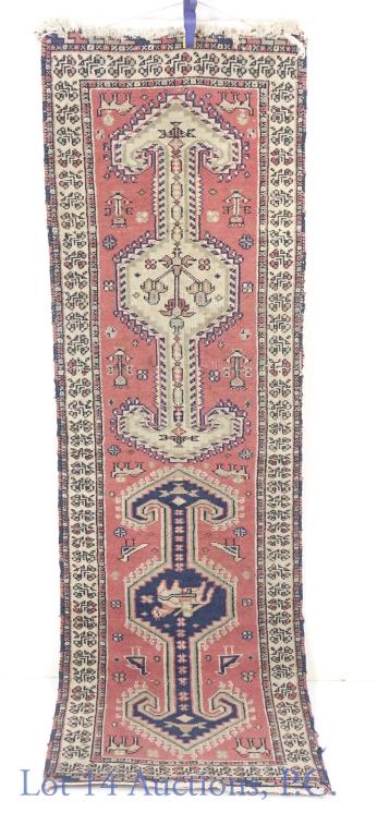 Persian Hand-Knotted Rug, 2 x 6 Feet: Persian hand-knotted rug. Approximately: 6 ft. x 23 in.