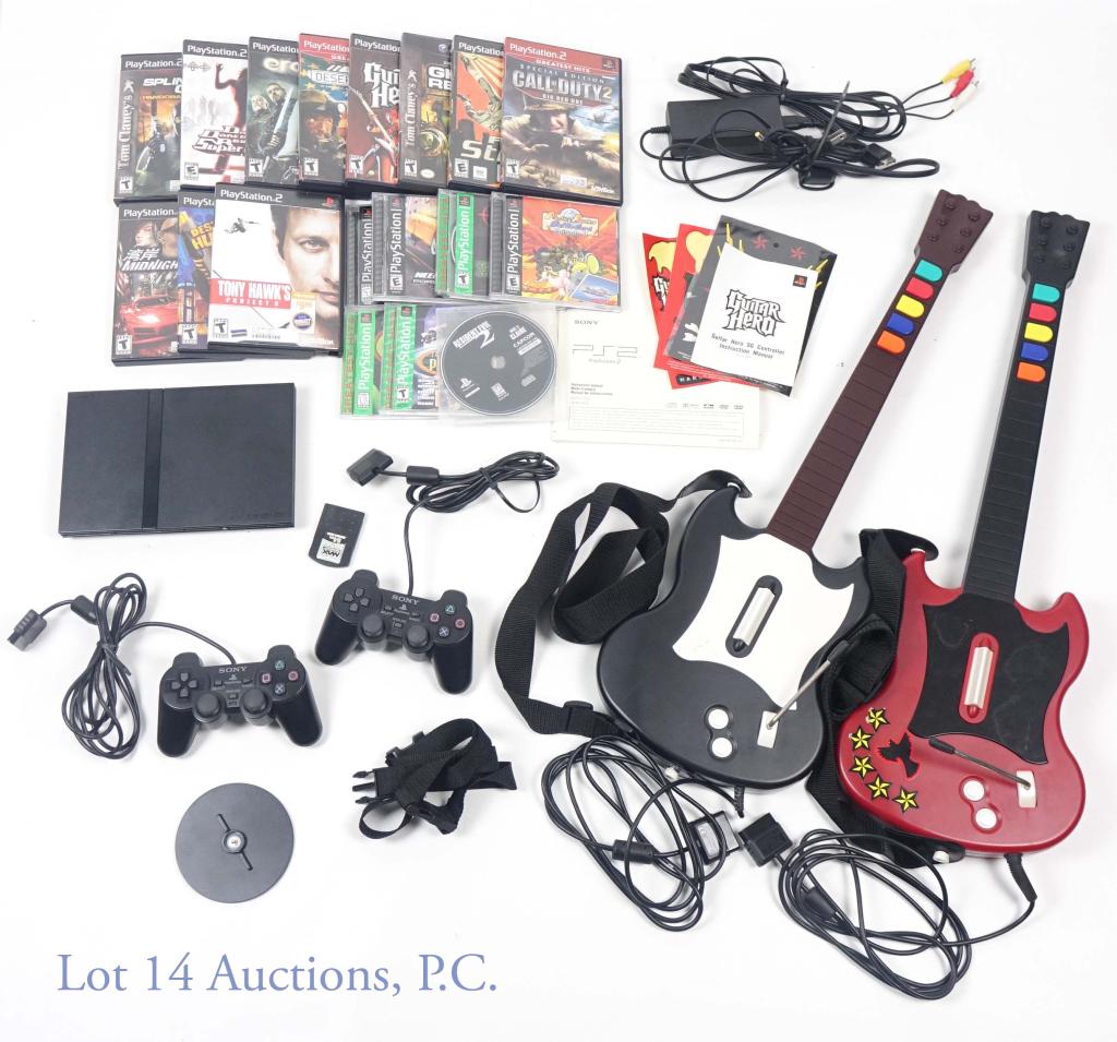 PlayStation 2 Video Game Console (With Games): Sony PS2 Slim Video Game Console System (With Games). System Untested. Games include Call Of Duty 2 (PS2), Tony Hawk's Project 8 (PS2), Destroy All Humans! 2 (PS2), Conflict: Desert Storm (PS2), Erago