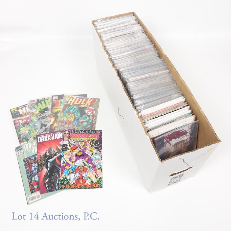 Marvel / DC / Image Comics (250+) (Box D): 250+ comics by Marvel, DC, Vertigo, Top Cow, IDW, Image, Epic Comics and more. Some titles include: The Incredible Hulk, Ghost Rider, Supergirl, Teenage Mutant Ninja Turtles, Spawn, Spider Man and His