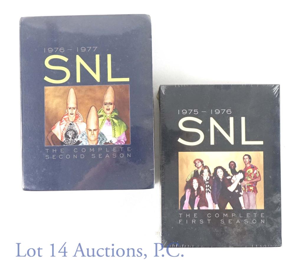 SNL Complete First & Second Season Sealed DVD Sets: Saturday Night Live was a groundbreaking sketch comedy show featuring the "Not Ready For Prime Time Players" that included Dan Akroyd, John Belushi, Jane Curtin,, Chevy Chase, Garrett Morris, Laraine