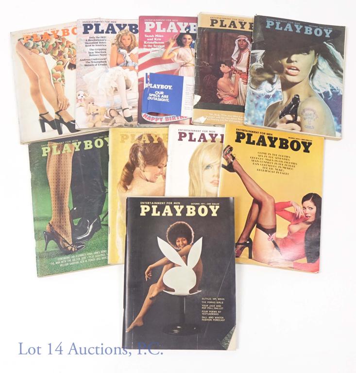 Playboy Vintage Magazines 1964-1976 (10): 1964 (April), 1965 (March, April, May, November), 1971 (October), 1972 (September), 1974 (March), 1976 (April, July).