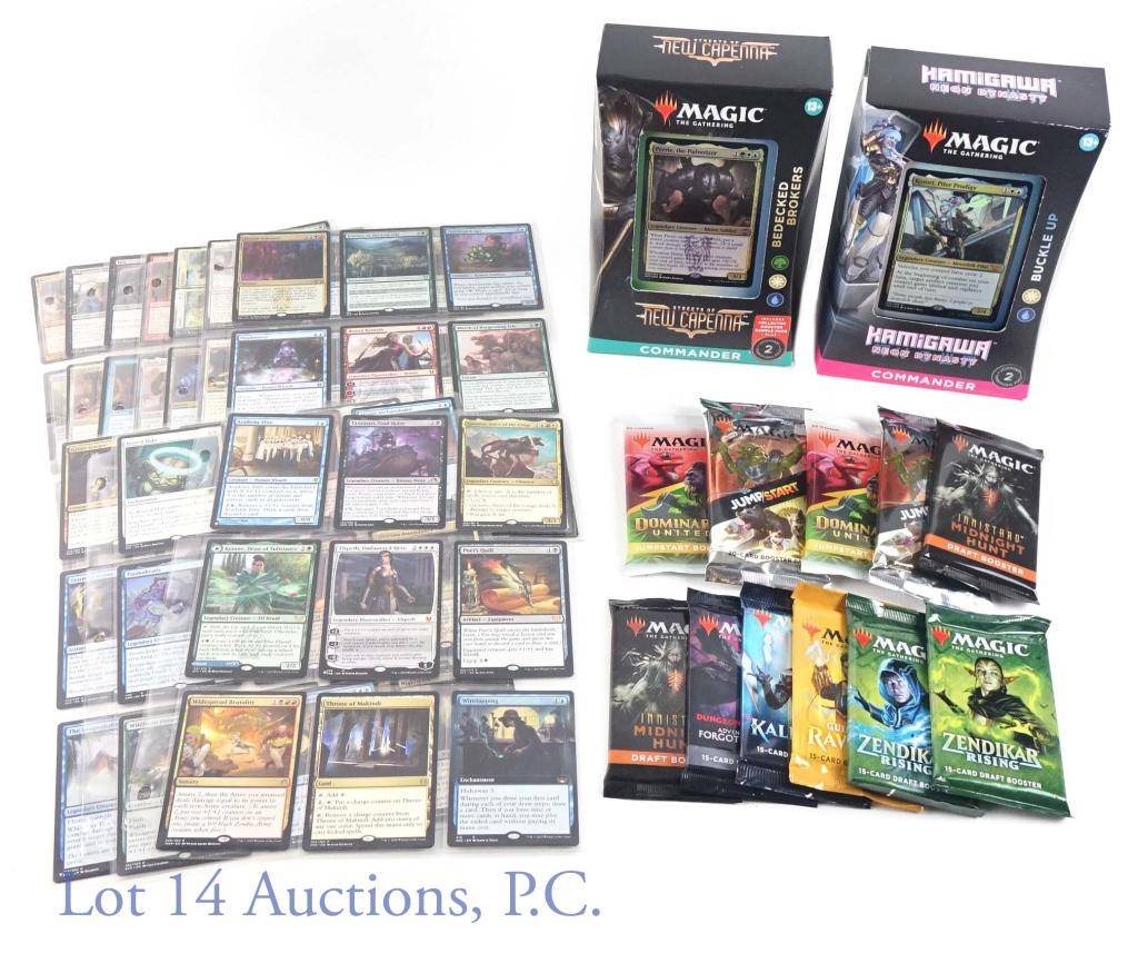 Magic The Gathering (MTG) Boosters, Decks & Cards: Magic The Gathering (MTG) Boosters, Decks & Cards (All Decks & Boosters Factory Sealed). Includes Kamigawa Neon Dynasty Buckle Up Commander Deck (100 Card Deck - 15 New Cards), Streets Of New Carpenna