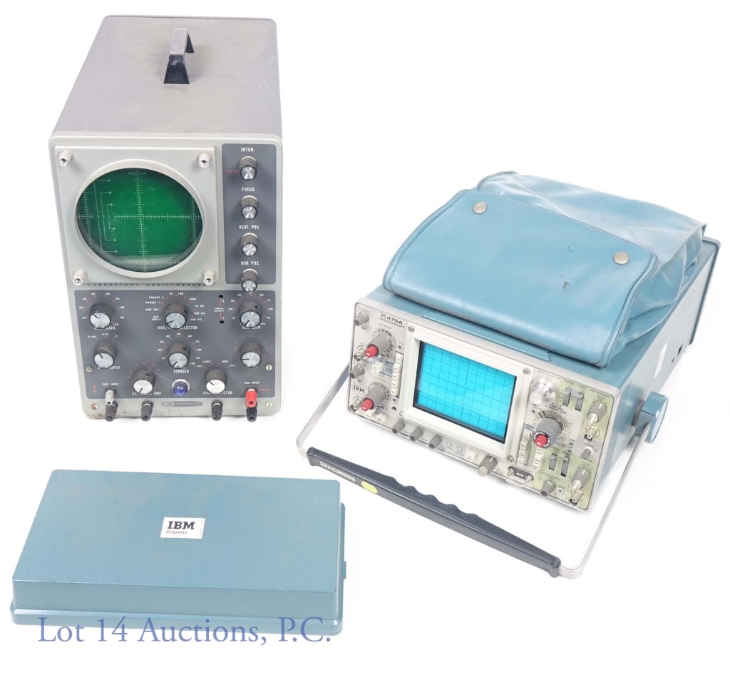 Tektronic and Heathkit Laboratory Oscilloscopes: Tektronix Oscilloscope Model 475A is a dual channel portable instrument. This dual channel dc=to-250 Mhz vertical system provides calibrated deflection factors from 5 millivolts to 10 volts/division. 