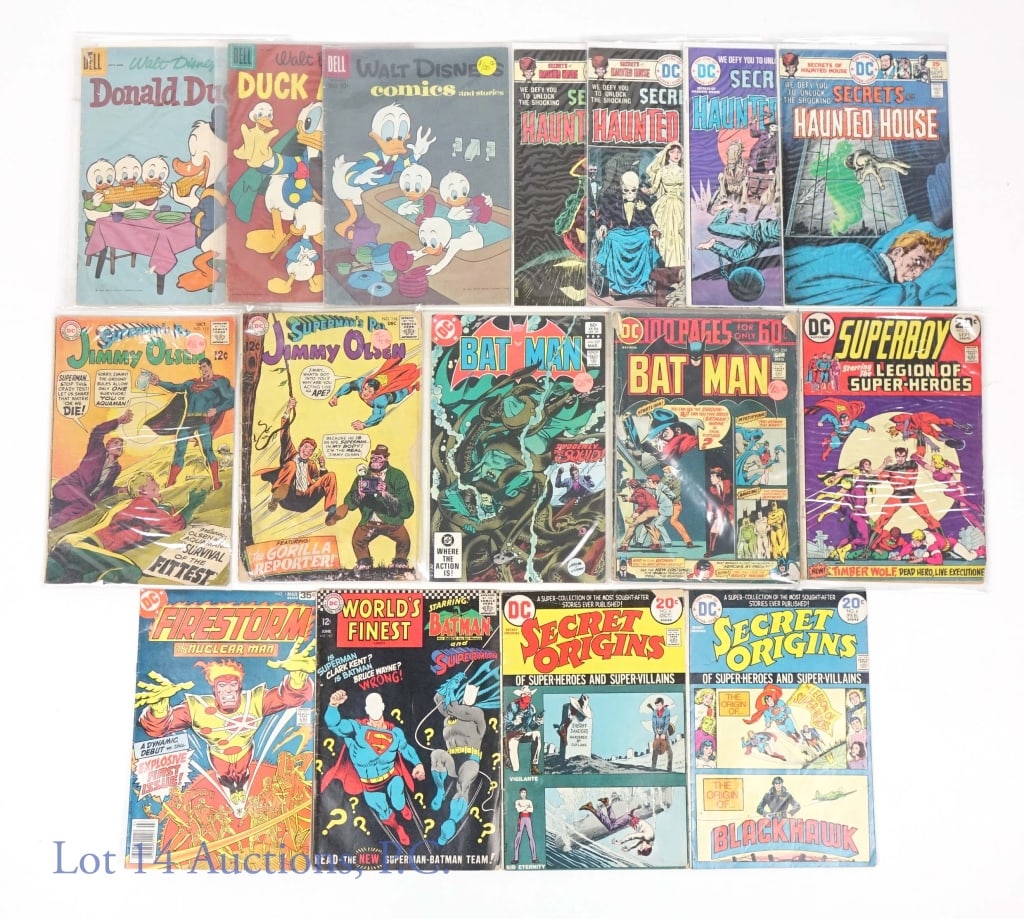 Comic Books - Superman, Batman, Horror, More (16): 16 comic books - condition varies: World's Finest No. 167 (Batman & Superman) *** Bat Man No. 259 (Featuring "The Shadow") *** Bat Man No. 357 *** Superboy starring the Legion of Super-Heroes No. 197